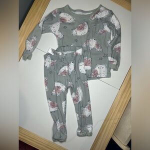 Carter's Gray Pajama Set with Owl Design